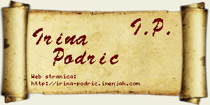 Irina Podrić vizit kartica